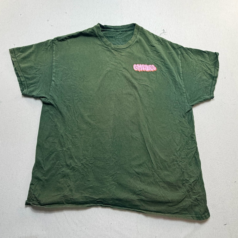 Empyre Graphic T-Shirt Mens Extra Large Green Good Bubble Logo Short Sleeve